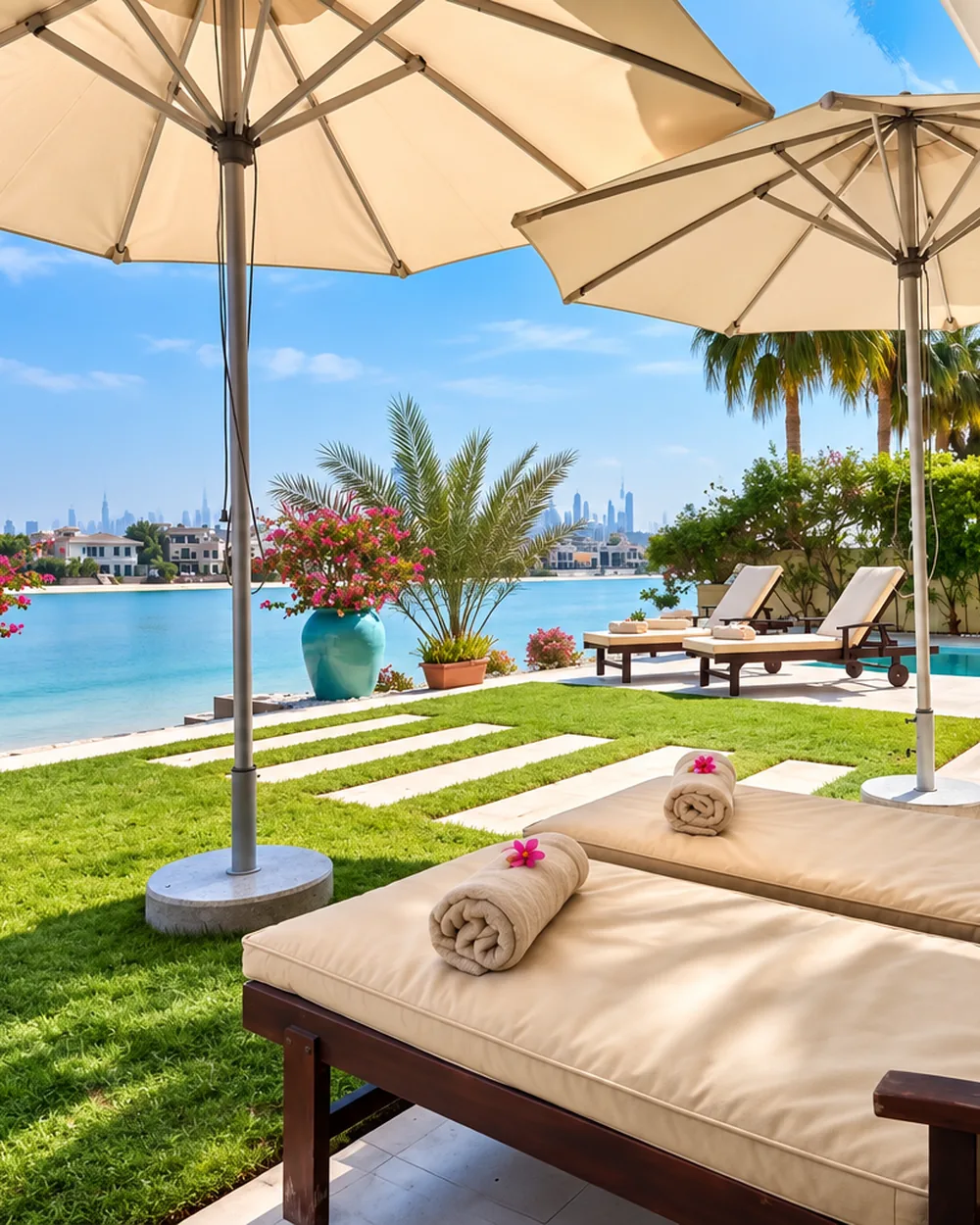 Villa kertje a Palm Jumeirah partján